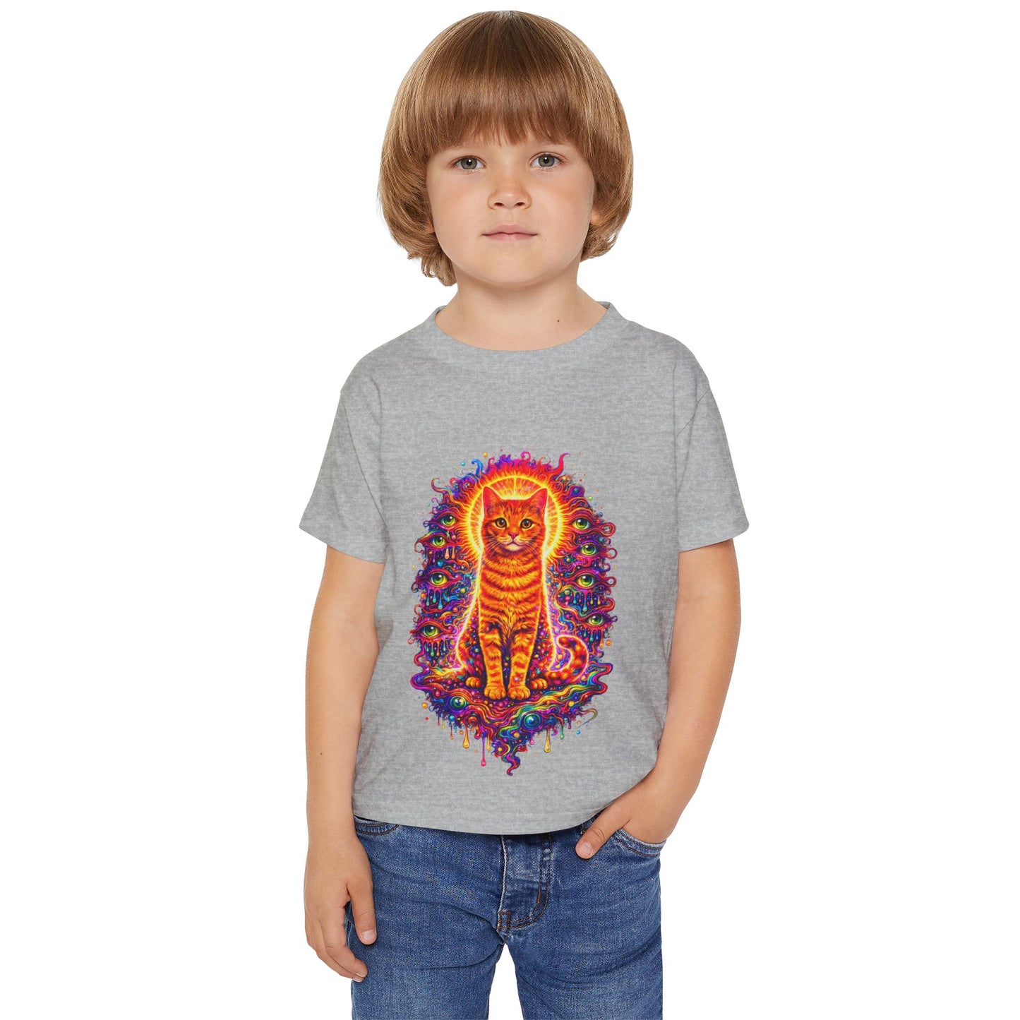 Toddler T-Shirt — Radiant Rainbow Cat Graphic Tee
