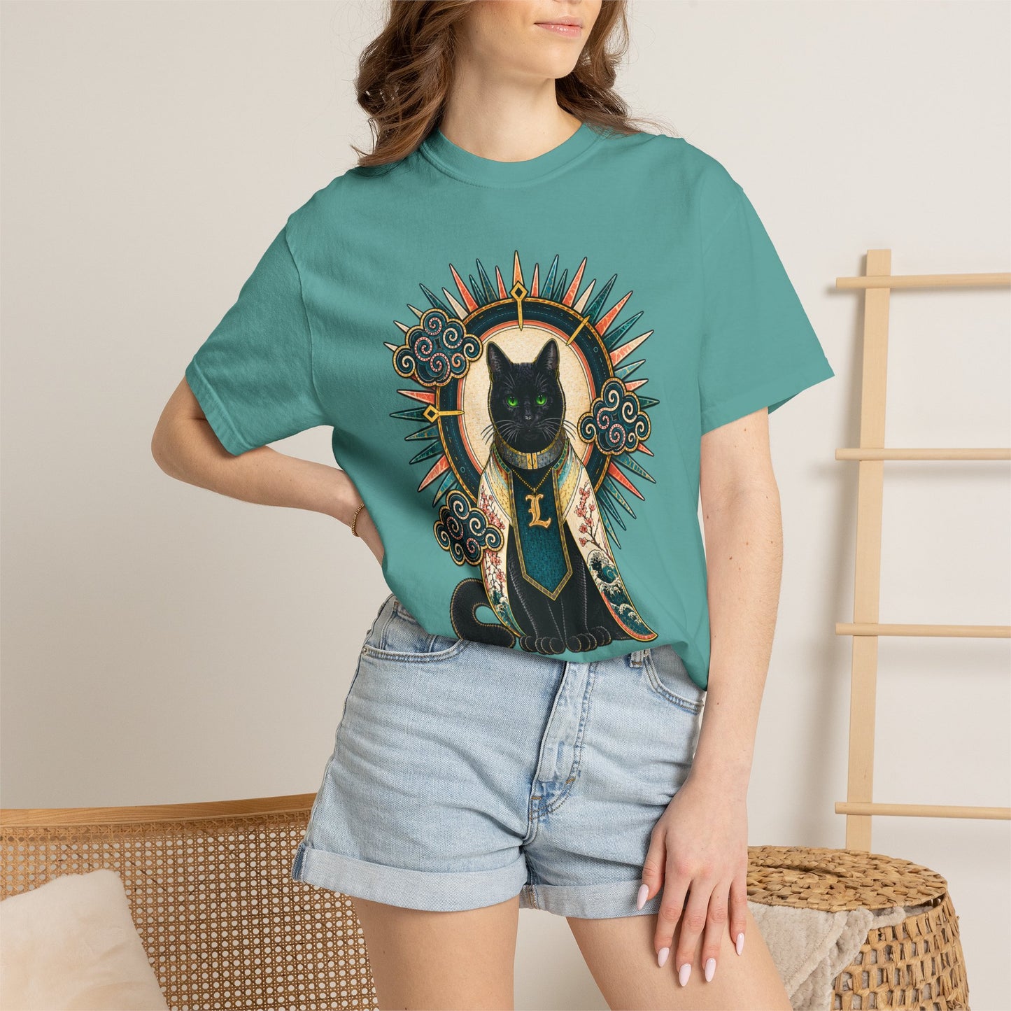 Mystic Black Cat T-Shirt — Occult Illustration Tee