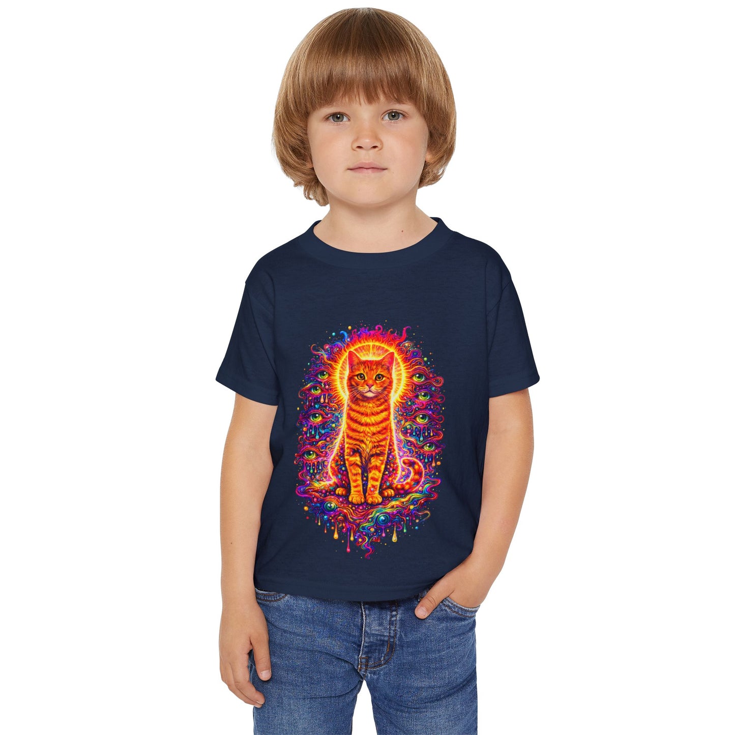Toddler T-Shirt — Radiant Rainbow Cat Graphic Tee