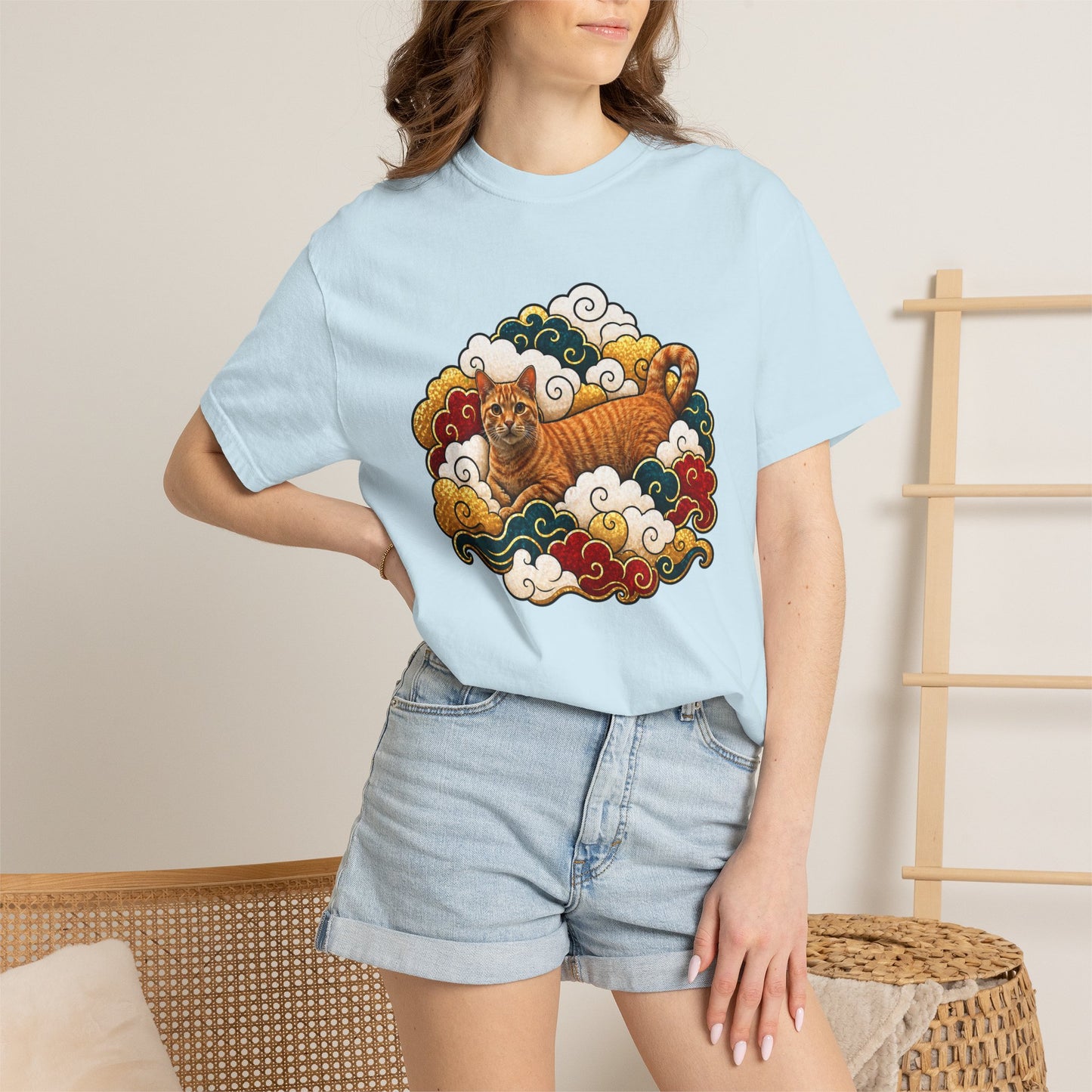 Tiger Cloud Tee — Vintage Asian-Inspired Tiger Art T-Shirt