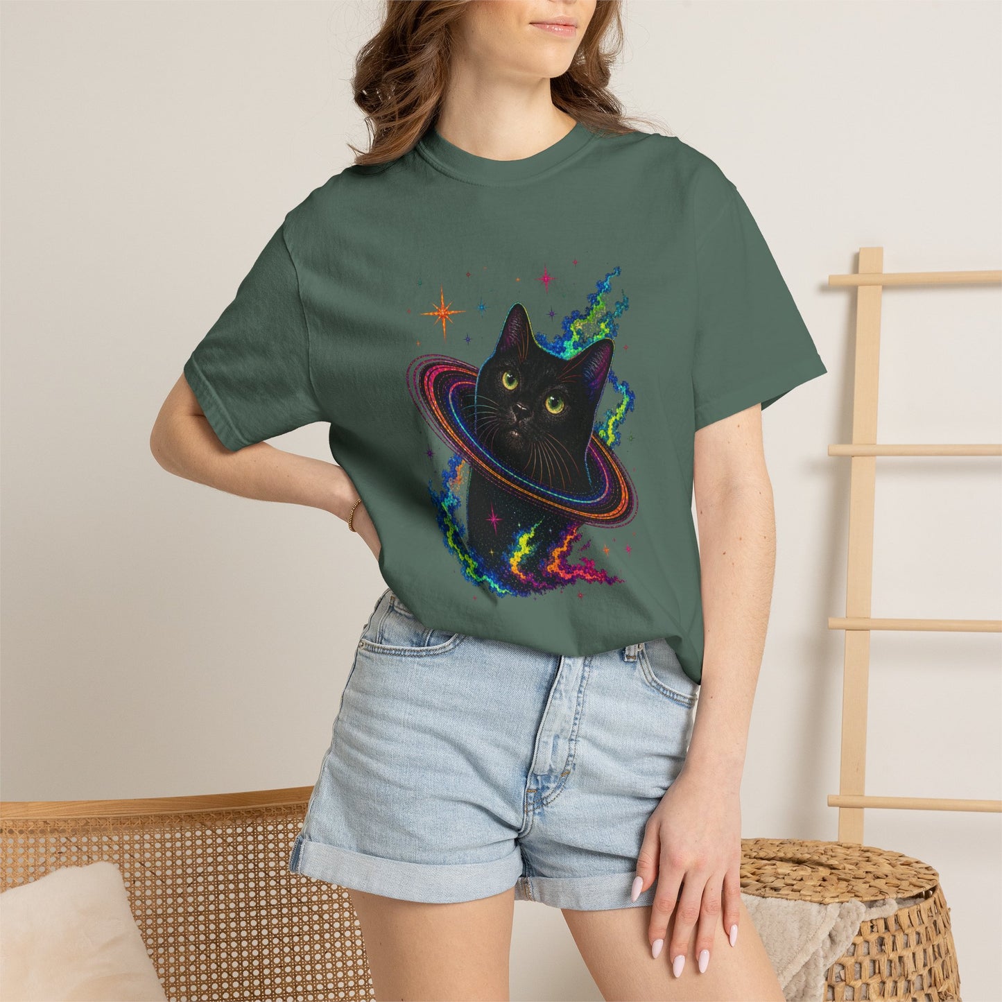 Cosmic Cat Planet T-Shirt