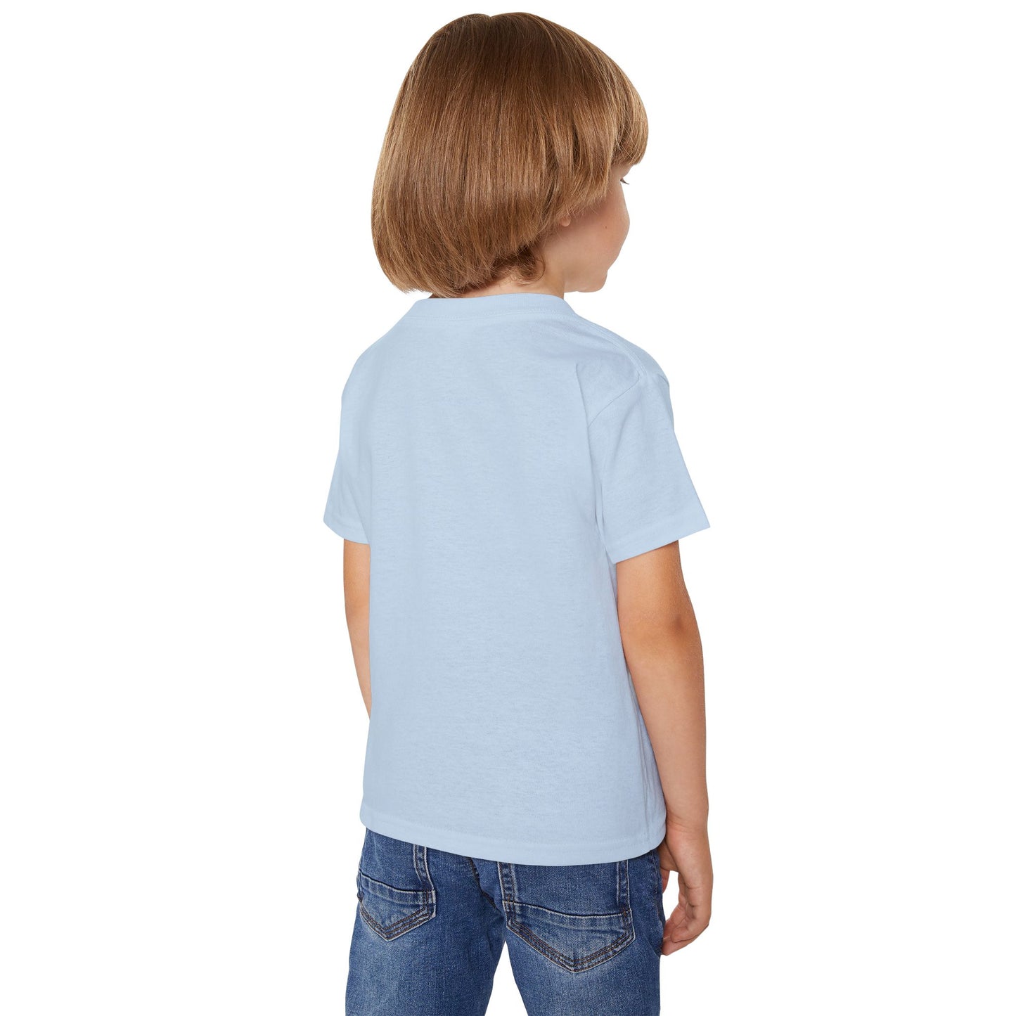 Toddler T‑Shirt — Retro Neon Cat on Mandala Graphic