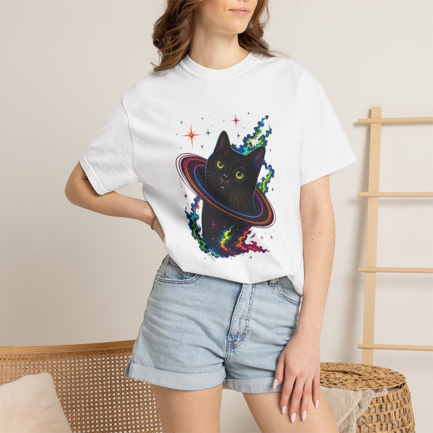 Cosmic Cat Planet T-Shirt