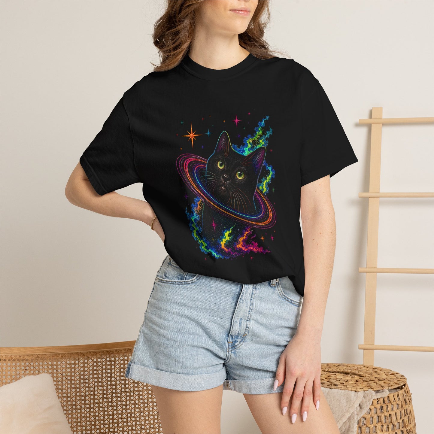 Cosmic Cat Planet T-Shirt