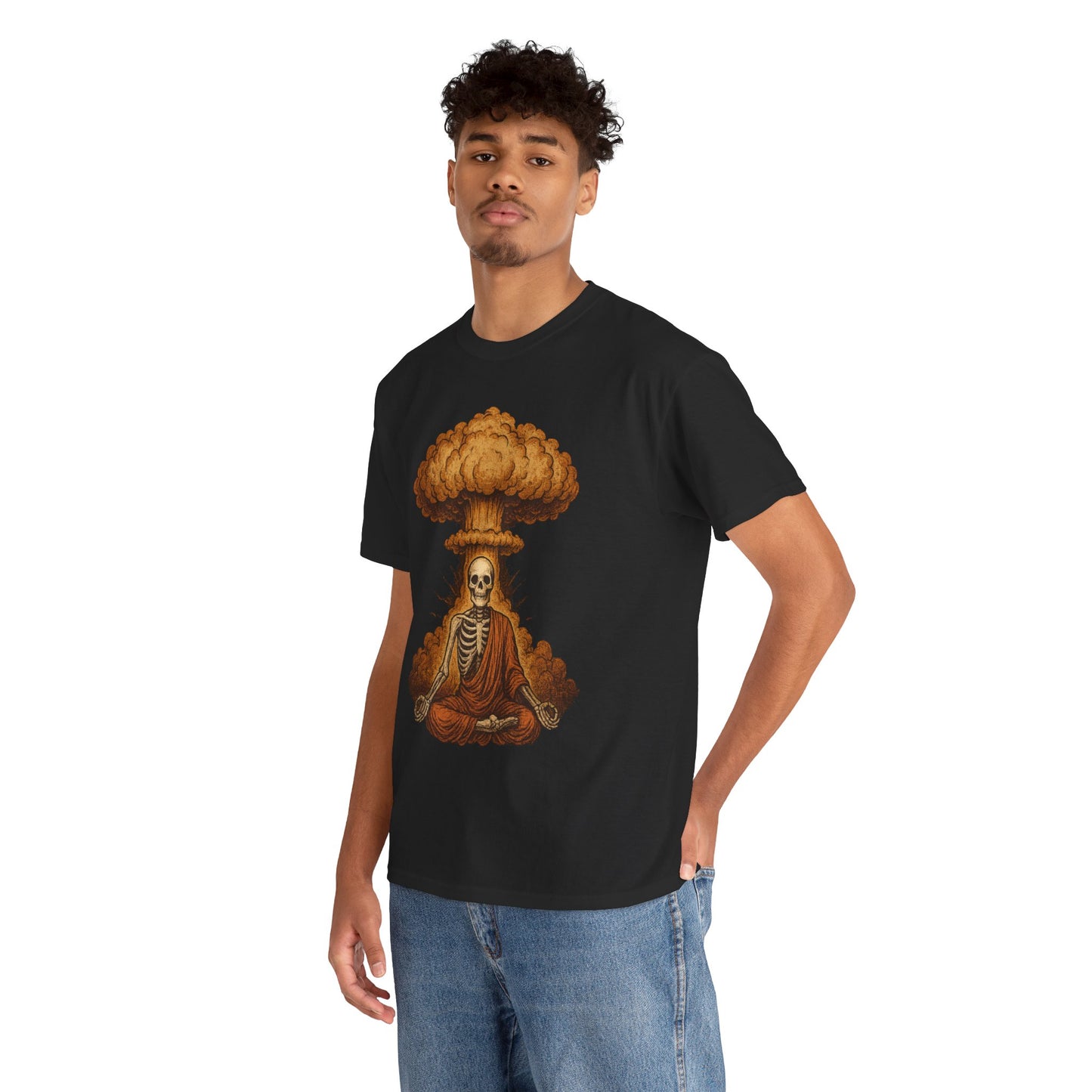 Mushroom Cloud Skeleton Monk T-Shirt