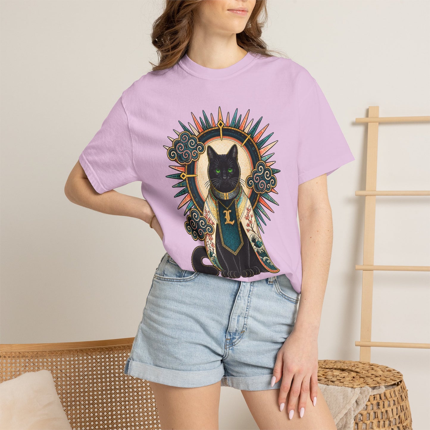 Mystic Black Cat T-Shirt — Occult Illustration Tee