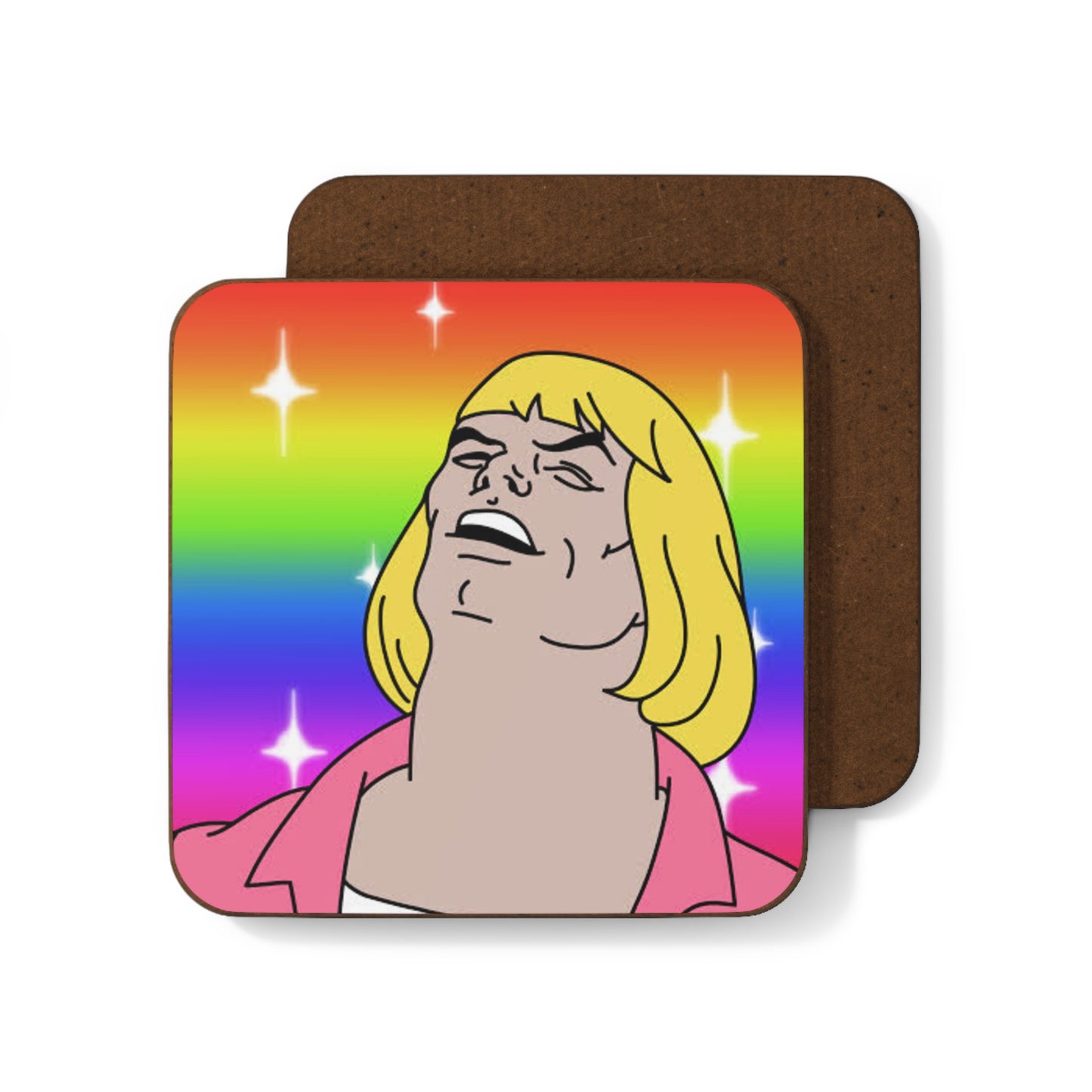 He-Man “Swoon” Rainbow Coaster — Funny Retro Meme Drink Coaster
