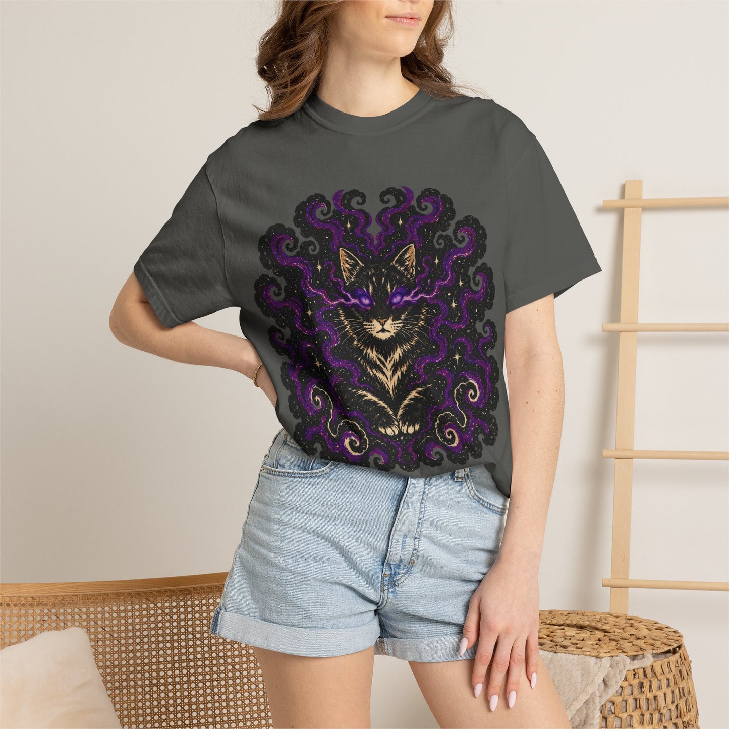 Astrological Mystic Portrait T-Shirt — 'Zora' Celestial Art Tee