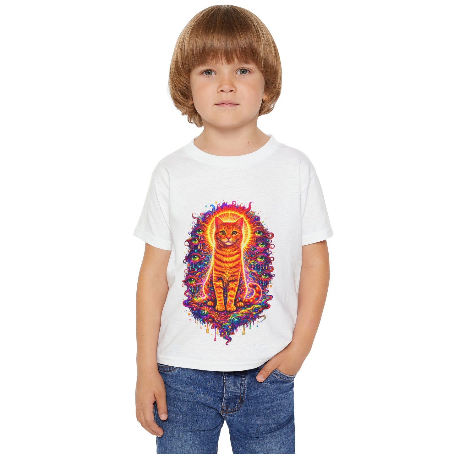 Toddler T-Shirt — Radiant Rainbow Cat Graphic Tee