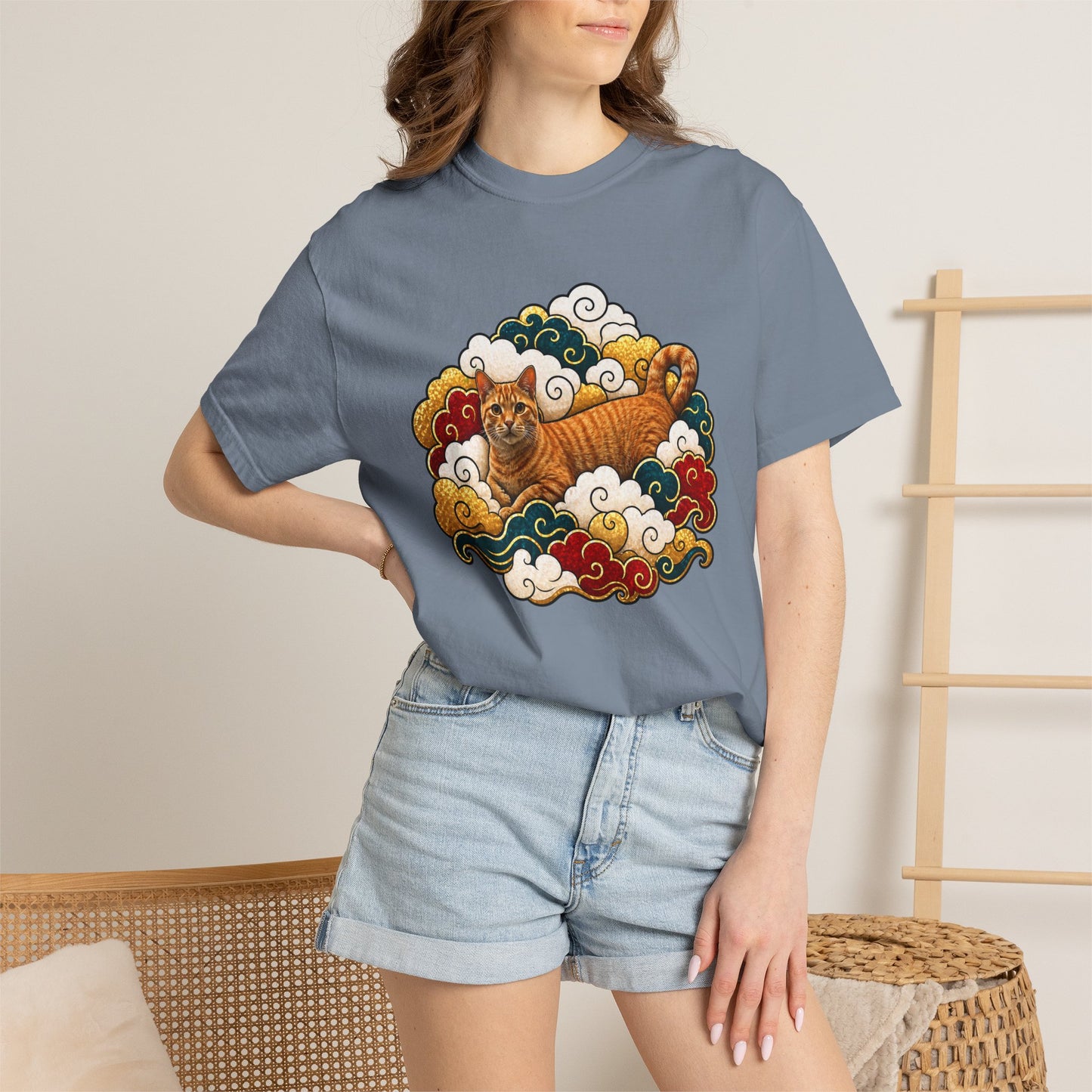 Tiger Cloud Tee — Vintage Asian-Inspired Tiger Art T-Shirt