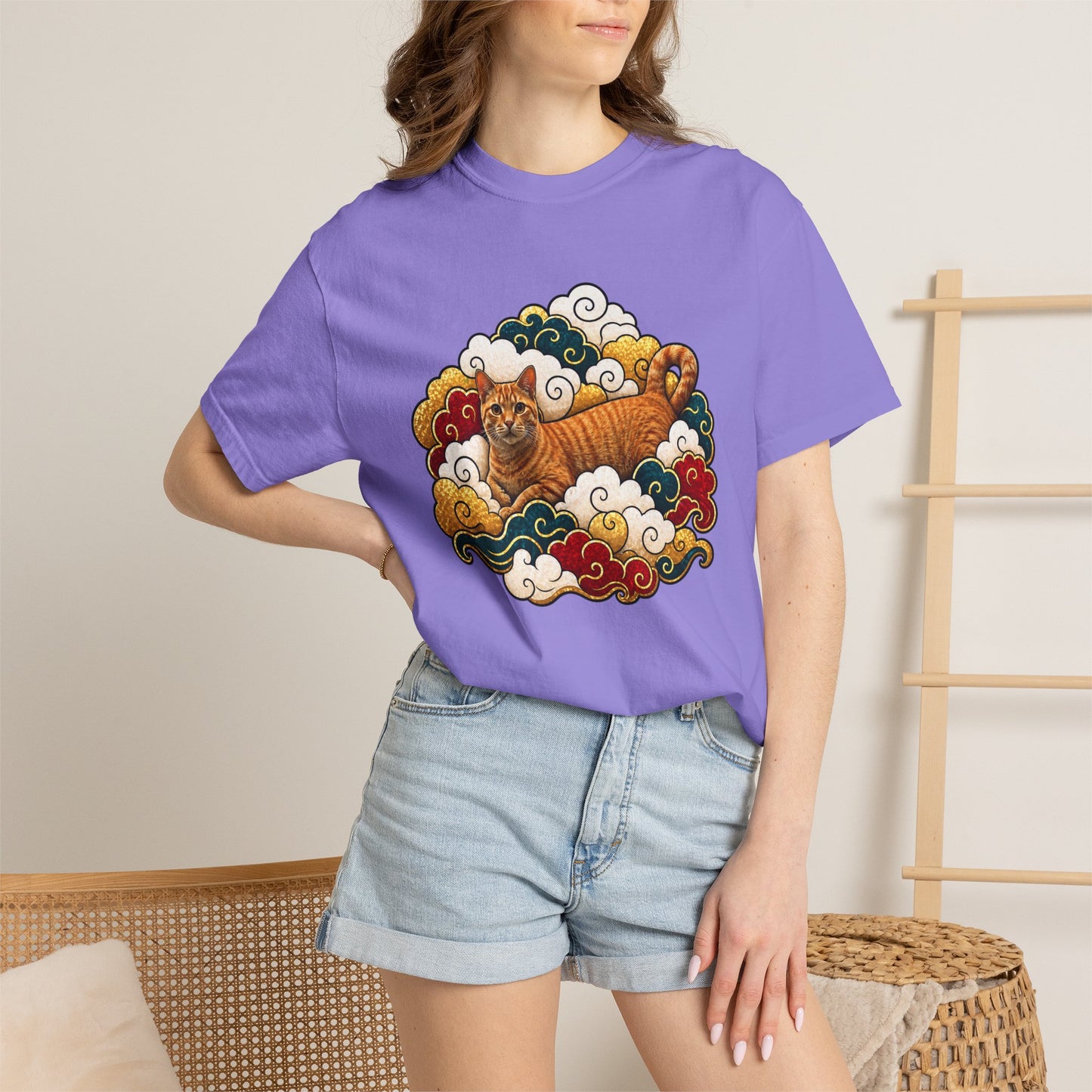 Tiger Cloud Tee — Vintage Asian-Inspired Tiger Art T-Shirt